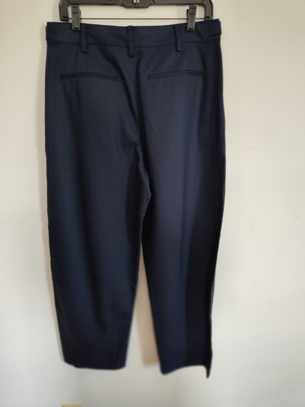 Madewell Navy Barrel-Leg Pant - Picture 3 of 5
